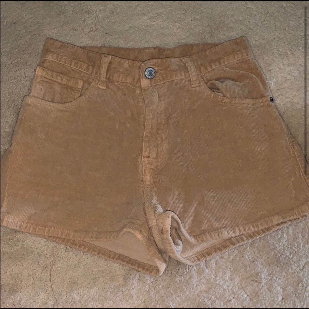 Yellow/Gold Corduroy Shorts